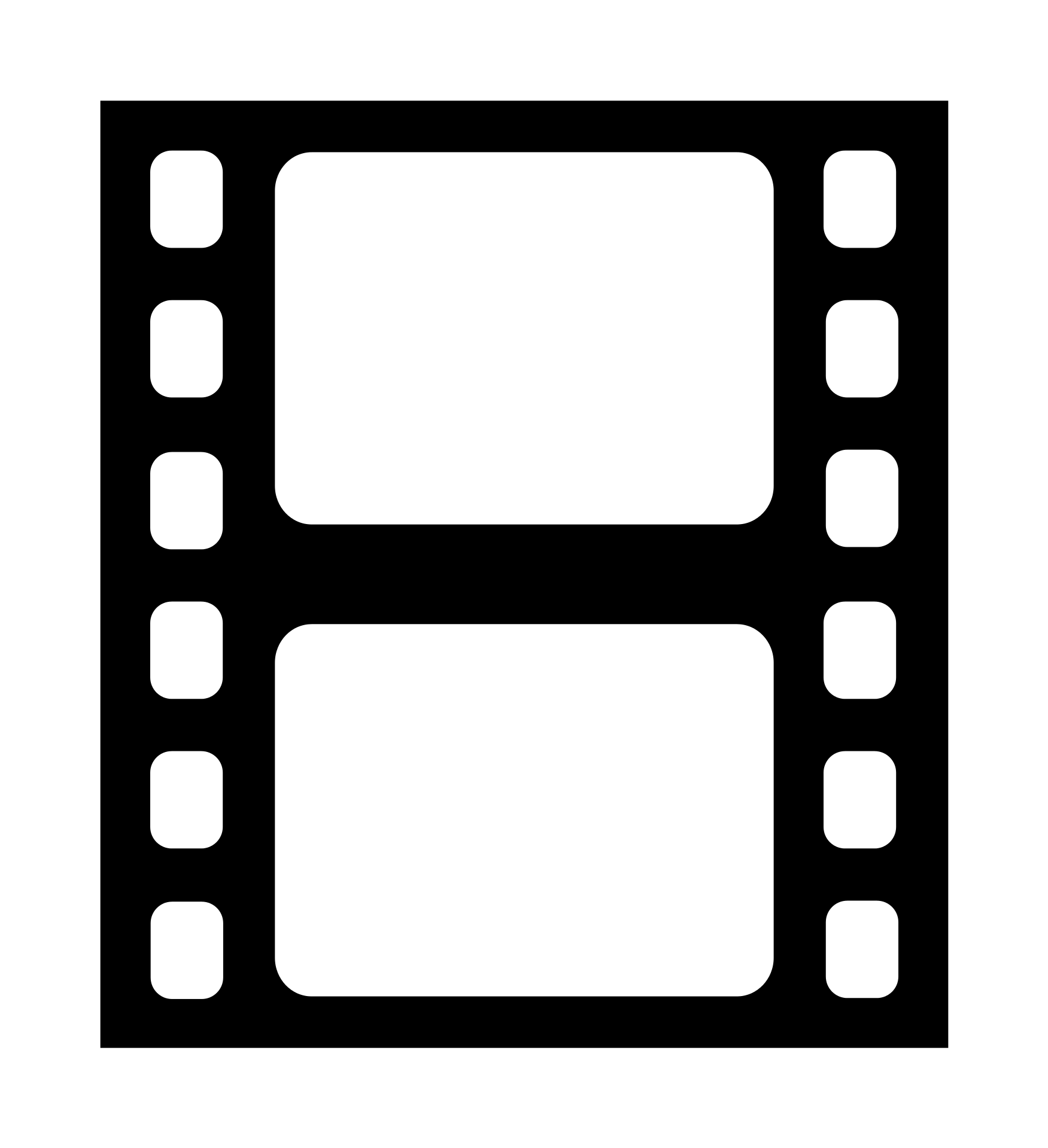 File High Contrast Video X Generic Svg - Movie Icon White Transparent Background (2000x2000)