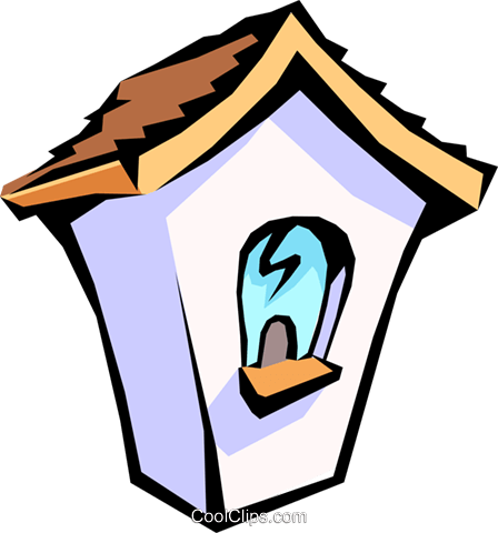 Birdhouse Royalty Free Vector Clip Art Illustration - Ticket Booth Clip Art (448x480)