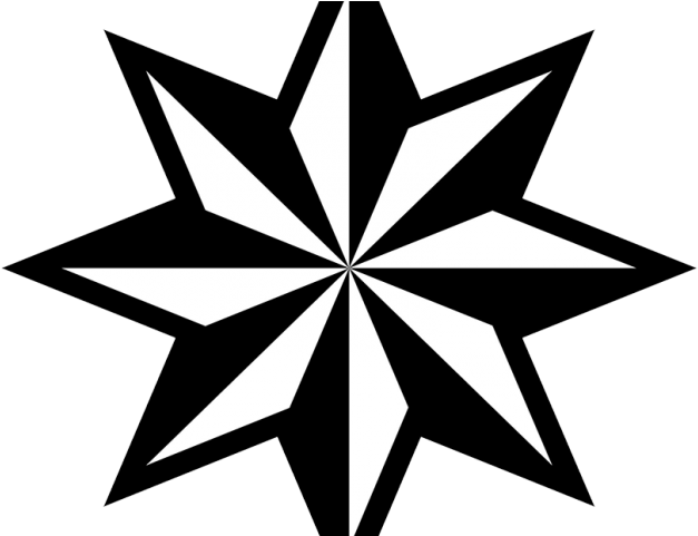 Clip Black And White Library Black Stars Clipart - Star 8 Points (640x480)