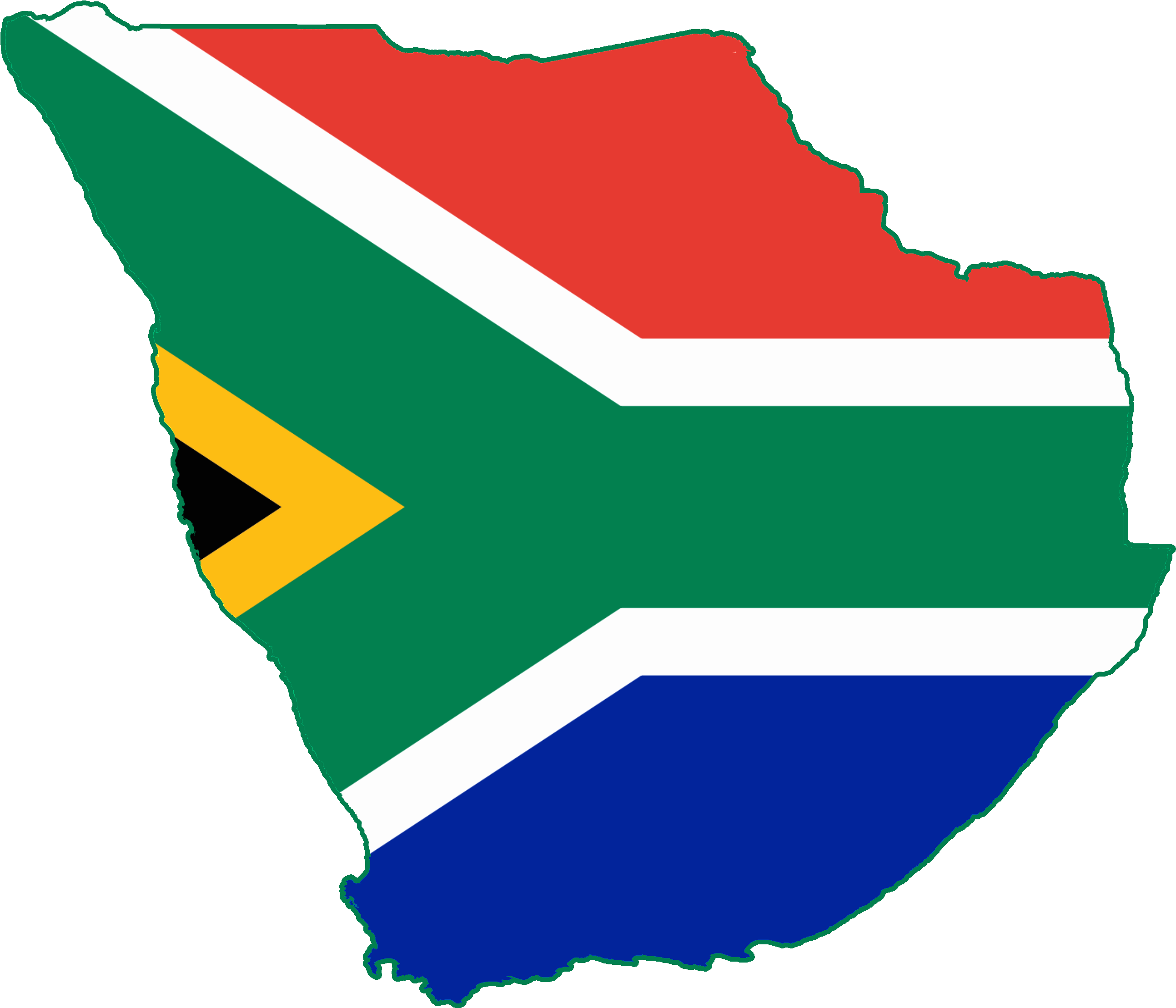 Map Flag Clipart House - South Africa Flag Map (2692x2324)