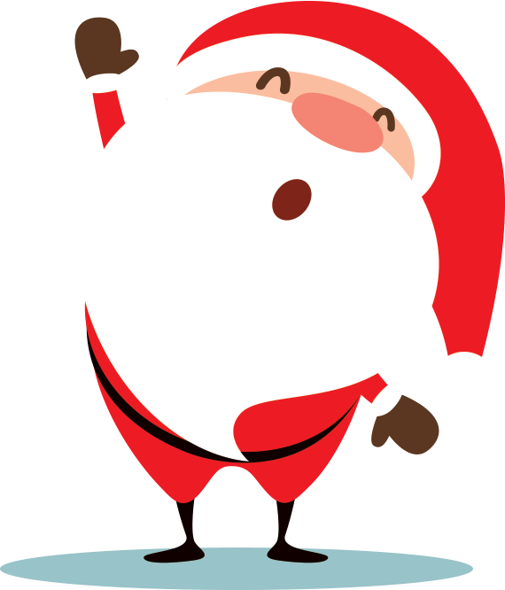 Envelope Clipart Love Letter - Santa Claus Waving (570x666)