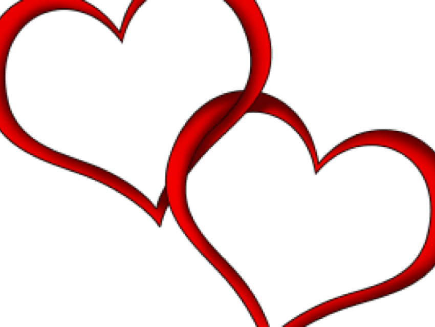 Wedding Hearts Clipart - Two Hearts (850x638)