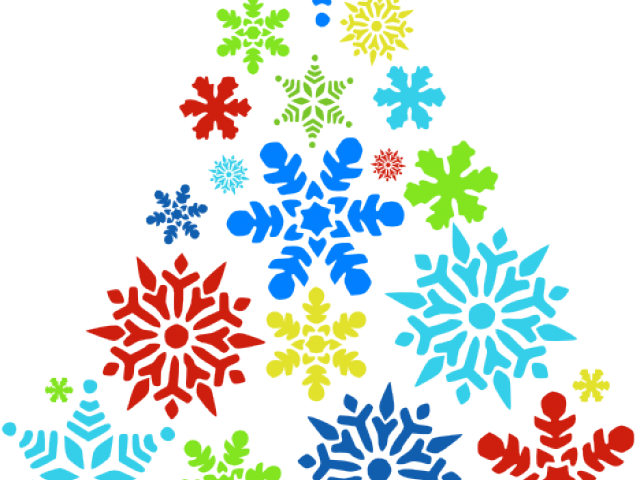 Snowflakes Clipart Tree - Christmas Dinner Invitations Free Template (640x480)