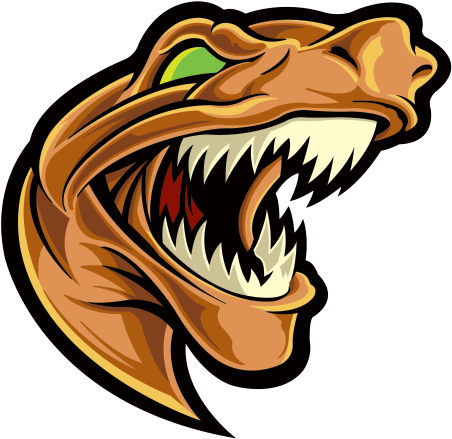 Printed Vinyl Dinosaur T Rex Head Stickers - Logo T Rex Head (600x600)