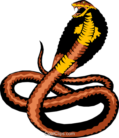 Cobra Royalty Free Vector Clip Art Illustration - Cobra (413x480)