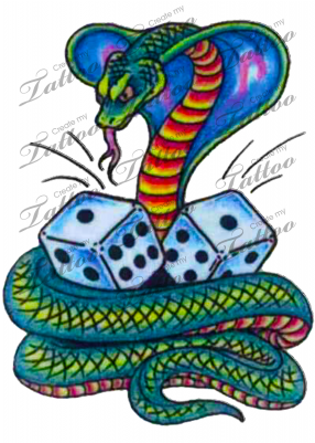 Marketplace Tattoo Cobra And Dice - Serpent (400x400)