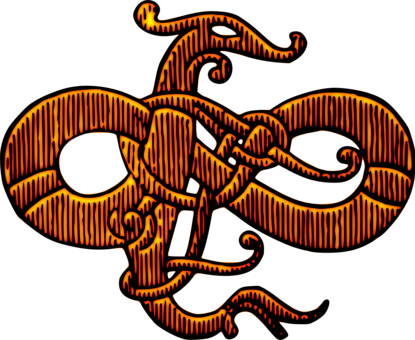 Snakes Computer Icons Black-banded Trinket Snake Texas - Stylised Snake (colour) (415x340)