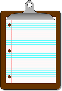 5th Grade Language Arts - Clipboard With Lined Paper (300x403)