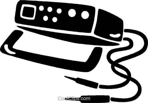 Cb Radio Royalty Free Vector Clip Art Illustration - Citizens Band Radio (480x335)
