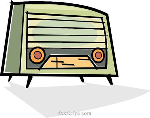 Vintage Radio Royalty Free Vector Clip Art Illustration - Vintage Radio Royalty Free Vector Clip Art Illustration (480x378)