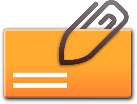 Email Attachment Computer Icons Download Paper Clip - Attachment Clipart (445x340)