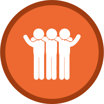 Three Student Icons Huddled Together - Agente A Gente Facebook (359x358)