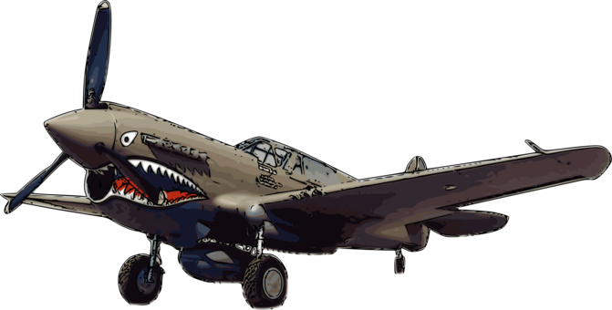 Curtiss P 40 Warhawk North American P 51 Mustang Airplane - Curtiss P 40 Warhawk Png (671x340)