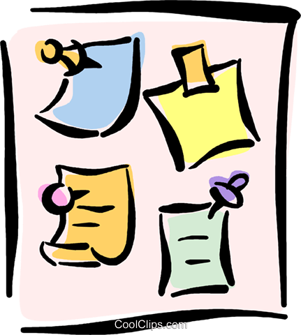 Message Board Royalty Free Vector Clip Art Illustration - Illustration (431x480)