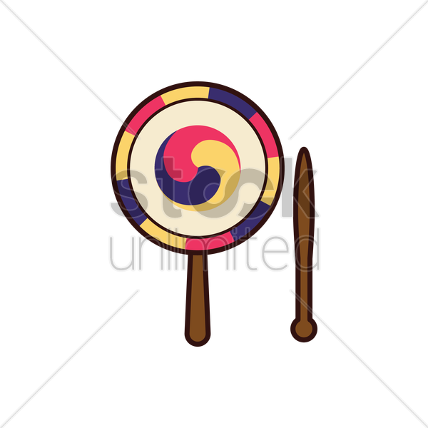 Korean Traditional Icon Png Clipart Korea Hand Drums - Korean Traditional Icon Png (600x600)