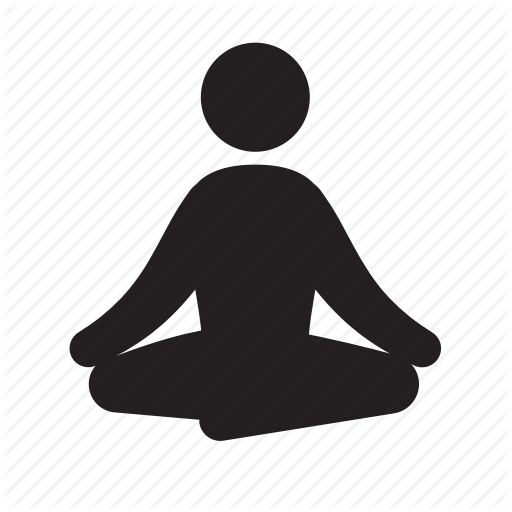 Yoga Stick Icon Clipart Lotus Position Yoga Computer - Transparent Relaxing Clip Art (512x512)