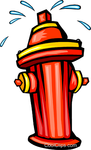 Fire Hydrants Royalty Free Vector Clip Art Illustration - Leaky Fire Hydrant (293x480)