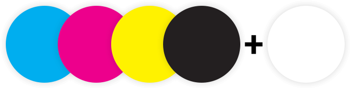 Cmyk And White Ink - Cmyk W (746x227)