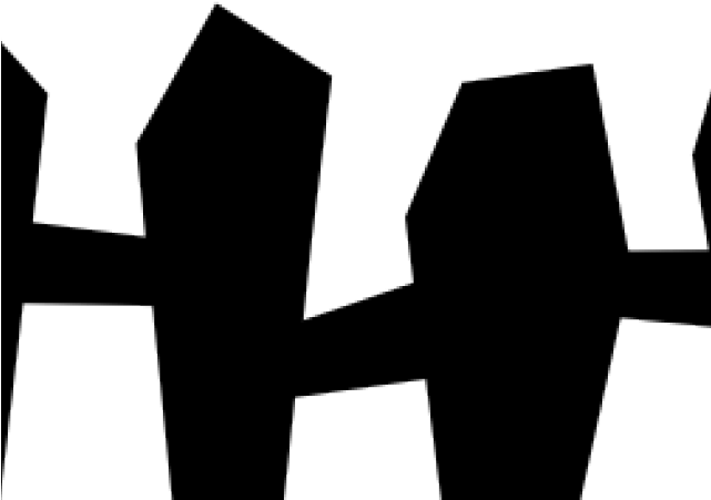 Halloween Clipart Fence - Silhouette (640x480)