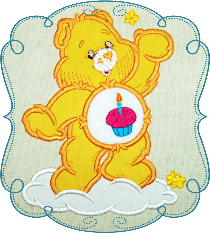 Care Bear Applique Machine Embroidery Design Pattern-instant - Machine Embroidery (1000x1000)