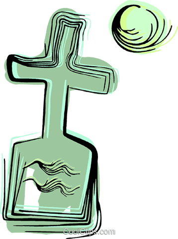 Gravestone Royalty Free Vector Clip Art Illustration - Могильная Плита Пнг (358x480)