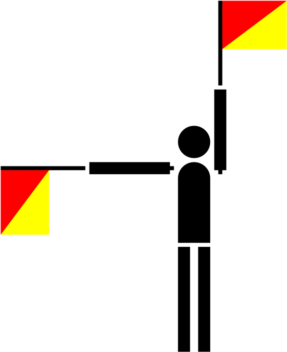 Flag Semaphore International Maritime Signal Flags - Semaphore Symbol Free (824x750)