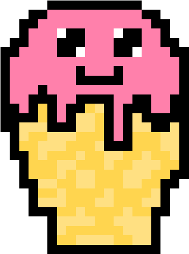Kawaii Ice Cream Cone - Smiley (592x592)