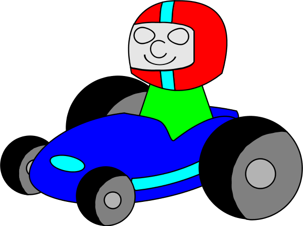 Pin Go Kart Clip Art 02 Race Car Clipart On Pinterest - Blue Go Kart Clip Art (600x449)