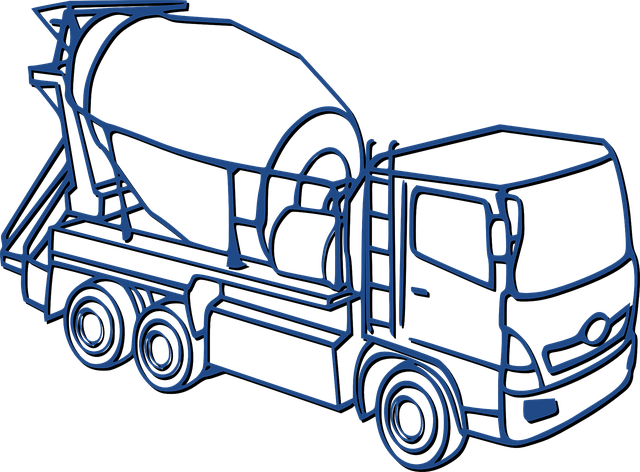 Бесплатное Изображение На Pixabay - Cement Mixer Coloring Pages (640x472)