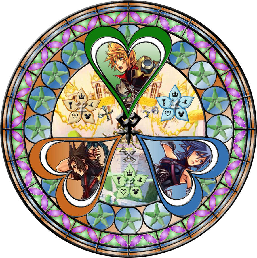 Wayfinders Stained Glass By Maleficent84 - Kingdom Hearts Stained Glass Texture (893x895)