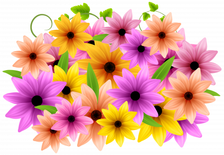 Flower Wallpaper Clipart - Flower Decoration (450x312)