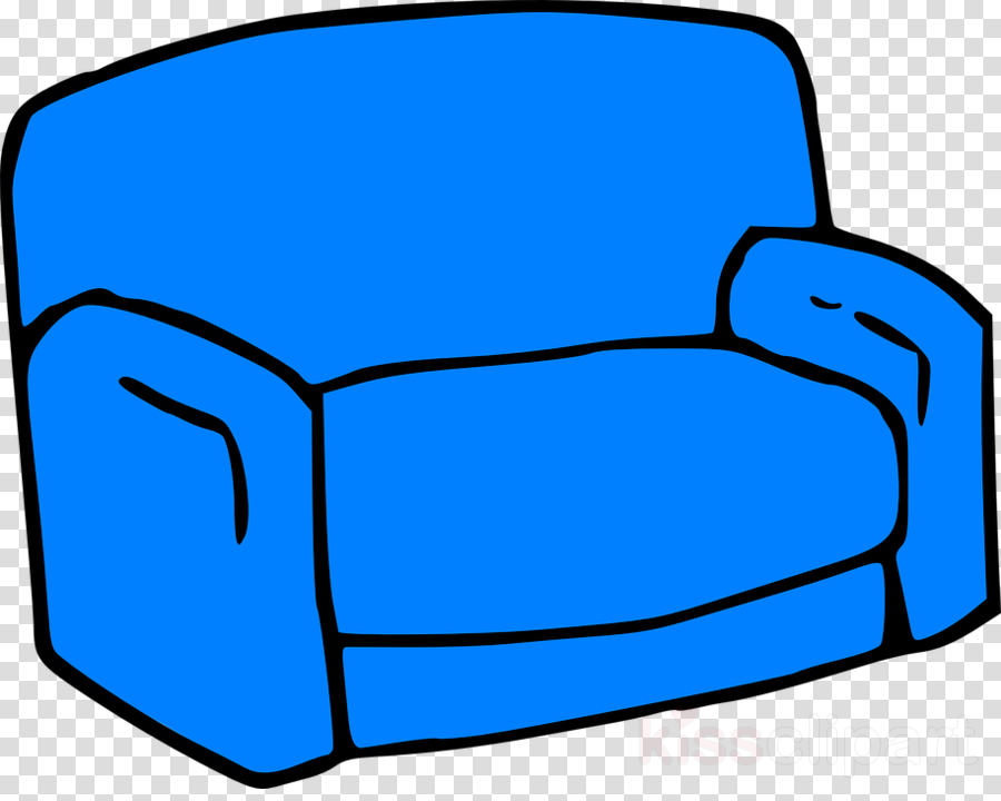 Blue Sofa Clipart Couch Clip Art - Speech Bubble Icon Transparent (900x720)