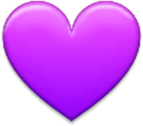 Purple Heart Emoji Png (480x480)