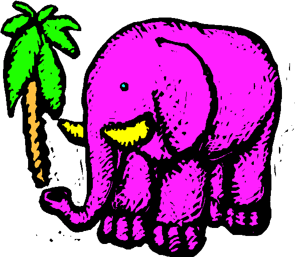 Pink Elephant - Elephant (613x524)