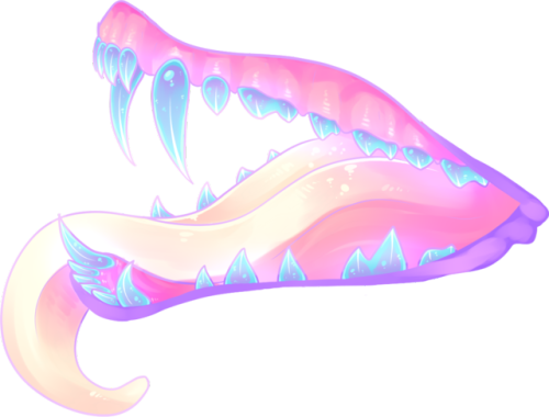 Anime Fangs Transparent Png Image - Pastel Teeth (500x380)