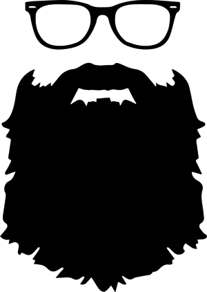 Clip Freeuse Library Beard Clipart Logo - Bald Bearded Cartoon Man -  (300x422) Png Clipart Download