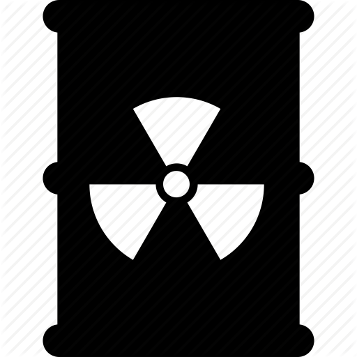 Stock Miscellaneous Ecology By Boris Farias Radioactive - Black And White Toxic Waste Clipart (512x512)