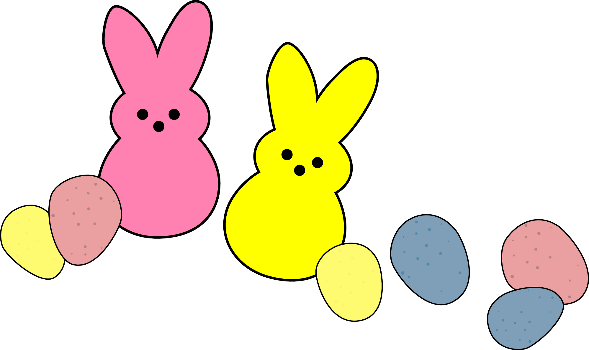 Clipart Royalty Free Stock Easter Eggs Candy Free On - Cartoon (1996x1189)