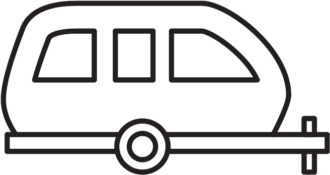 Approximate Site Size - Camper Black And White Clipart (700x387)