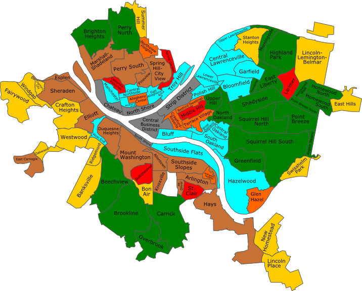 Most Urban Denver Vs Minneapolis Pittsburgh Seattle - Tree Pittsburgh (716x577)