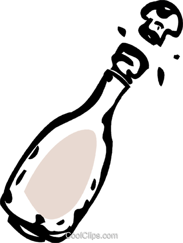 Champagne Bottle Royalty Free Vector Clip Art Illustration - Champagne Bottle Royalty Free Vector Clip Art Illustration (363x480)