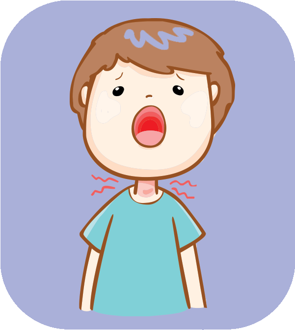 What Should You Do When Your Throat Starts To Hurt - Have A Sore Throat Cartoon (744x756)