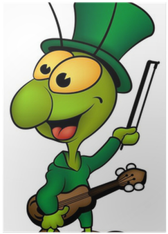 Detailed Illustration, Musician Bug Poster • Pixers® - Cicada Cartoon (400x400)