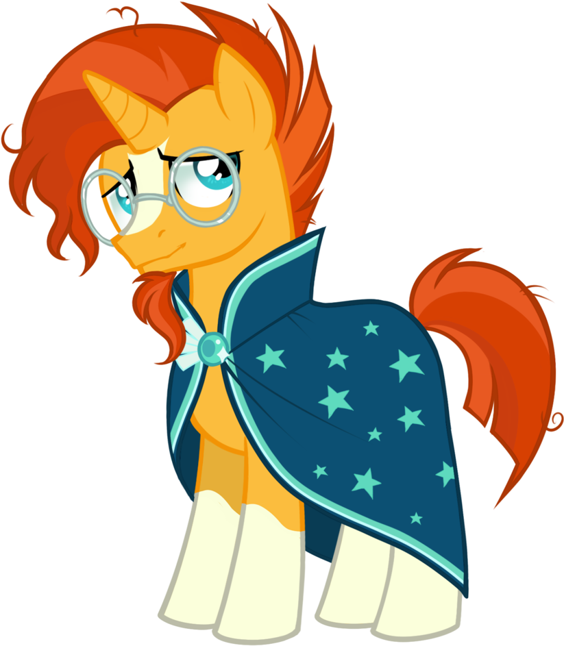Legionattack, Cloak, Clothes, Cute, Glasses, Safe, - Mlp Sunburst Vector (900x953)