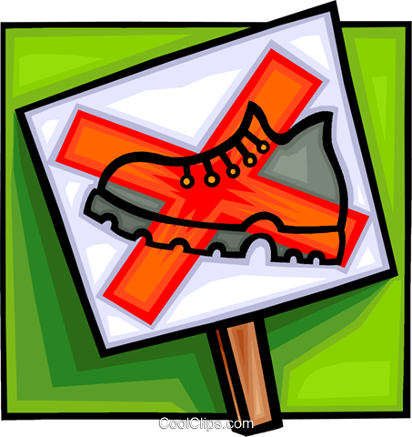 Do Not Walk Sign, Sign Royalty Free Vector Clip Art - Hiking (453x480)
