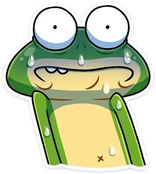 Тревога Anxiety Shiver Sweated Worry Вспотел Дрожь - Стикеры Лягуш Вк Png (360x360)