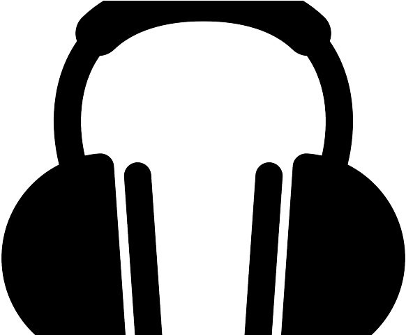 Headphone Clipart Clip Art - Headphone Black And White Png (640x480)