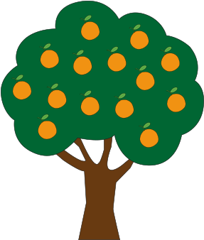 Plant A Tree - Arbre D Orange Cartoon (425x425)