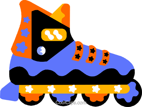 Roller Blades Royalty Free Vector Clip Art Illustration - Illustration (480x362)