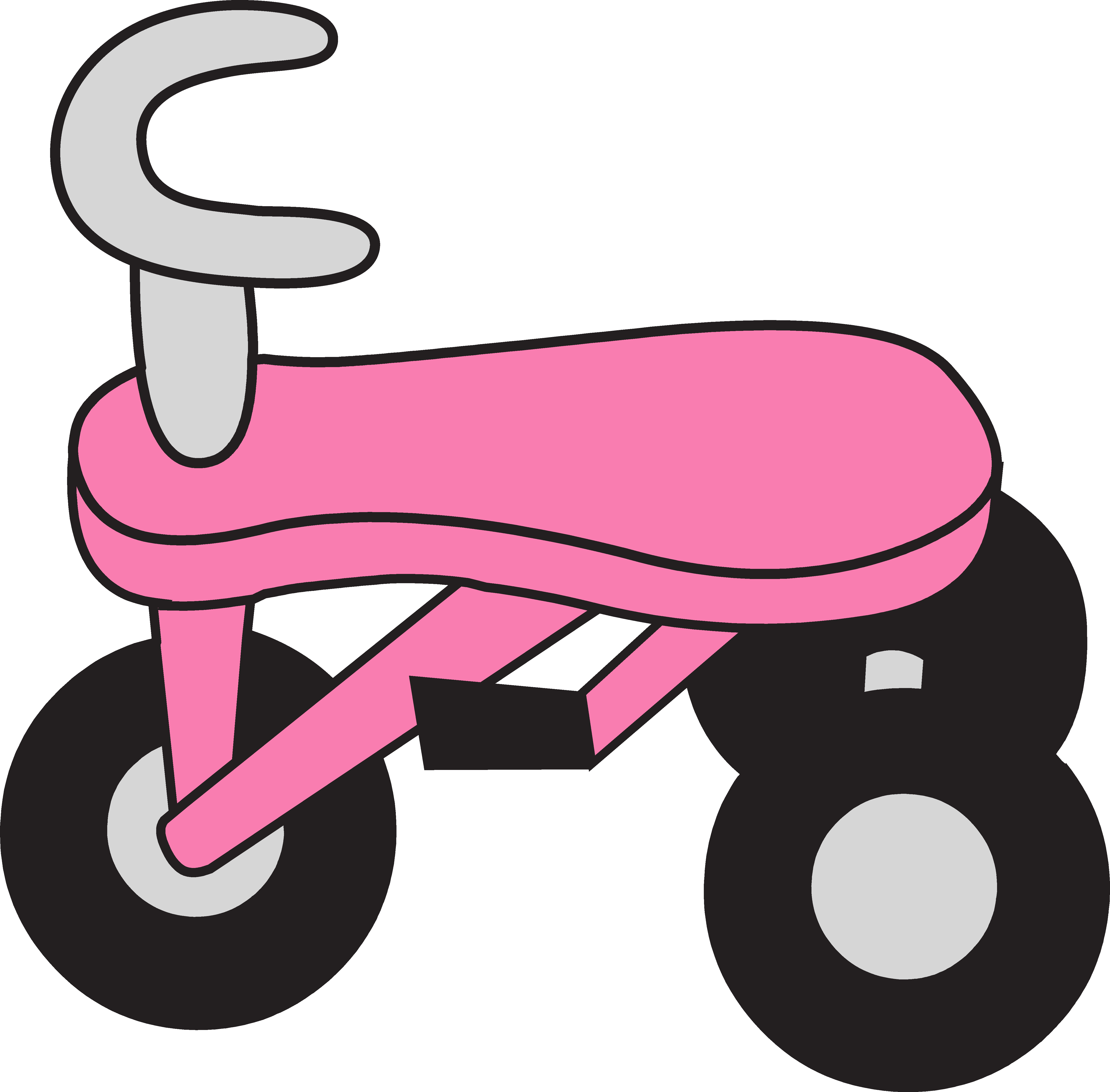 Little Pink Tricycle Free Clip Art - Pink Tricycle Clipart (5031x4947)